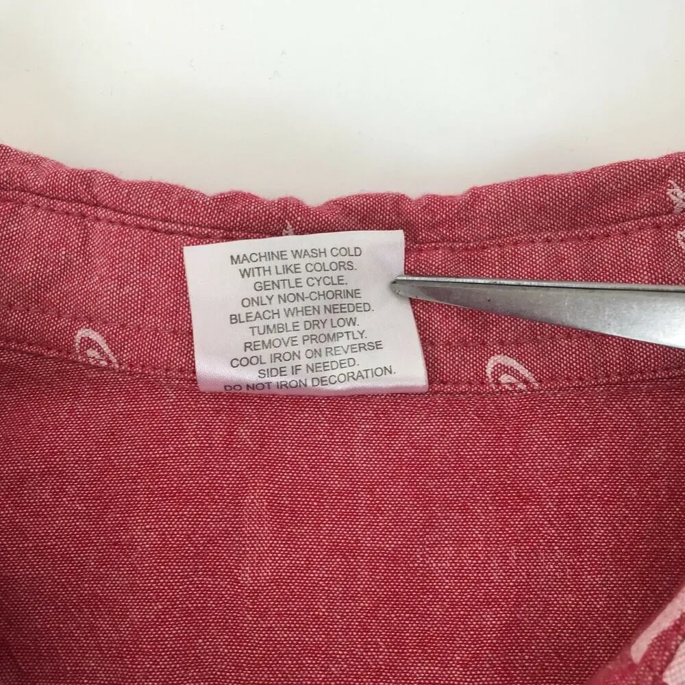 Coca-Cola Shirt Mens Extra Large Red/White Short Sleeved Button Down 100% Cotton